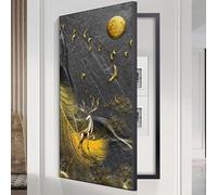 Mounted Electrical Panel Cover Hidden Electric Meter Box Decorative Painting Creative Removable Fuse Box Cover Cabinet,08,70X140cm