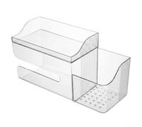 Mounted Facial Holder Waterproof Plastic Transparent 27.2x9.3x13.9cm | Fits standard facial boxes hand towels or wipes Clear design for quick level check Space-saving for bathroom