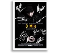 Mounted Gifts 8 Mile Cast Signed A4 Poster Photo Print Framed Autograph Gift Movie Film Eminem (A3 Poster Only)