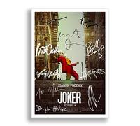 Mounted Gifts Joker Cast Signed A4 Poster Photo Print Framed Autograph Gift 2019 Movie Film Joaquin Phoenix (POSTER ONLY)