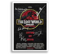 Mounted Gifts Jurassic Park Cast Signed A4 Poster Photo Print Framed Autograph Gift Movie Film Sam Neill Laura Dern Jeff Goldblum (The Lost World A4 Poster Only)