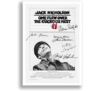 Mounted Gifts One Flew Over The Cuckoo's Nest Cast Signed A4 Poster Photo Print Framed Autograph Gift Movie Film (A3 Poster Only)
