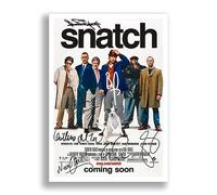 Mounted Gifts Snatch Cast Signed A4 Poster Photo Print Framed Autograph Gift 2000 Movie Film Brad Pitt (POSTER ONLY)