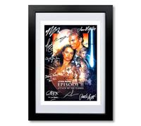 Mounted Gifts Star Wars Episode IX The Rise Of The Skywalker Cast Signed A4 Poster Photo Print Framed Autograph Gift Movie Film Adam Driver (Episode II, A3 Poster Only)