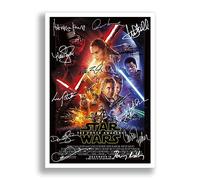Mounted Gifts Star Wars Episode IX The Rise Of The Skywalker Cast Signed A4 Poster Photo Print Framed Autograph Gift Movie Film Adam Driver (Episode VII, A3 Poster Only)