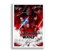Mounted Gifts Star Wars Episode IX The Rise Of The Skywalker Cast Signed A4 Poster Photo Print Framed Autograph Gift Movie Film Adam Driver (Episode VIII, A3 Poster Only)