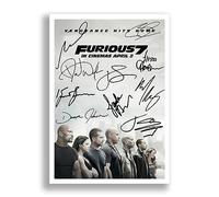 Mounted Gifts Street Racing Movie 7 Cast Signed A4 Poster Photo Print Framed Autograph Gift 2015 Film Paul Walker Vin Diesel (A4 Poster Only)