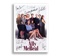 Mounted Gifts Trading Ally McBeal TV Cast Signed A4 Poster Photo Print Framed Autograph Gift Show Calista Flockhart Greg Germann (A4 Poster Only)