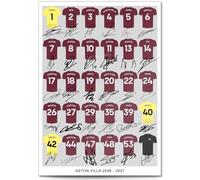 Mounted Gifts Trading Aston Villa Team Squad 2026-2027 Signed Poster Print Framed Picture Photo Autograph Gift 26/27 McGinn Buendia Manzambi Jackson (A4 Squad Poster)