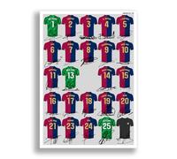 Mounted Gifts Trading Barcelona team squad 2024-2025 signed poster print framed picture photo autograph gift 24/25 Lewandowski Lamine Yamal (A4 poster only)
