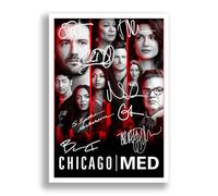 Mounted Gifts Trading Chicago Fire Med P.D. Cast Signed Autograph Signature A4 Poster Photo Print Photograph Display Artwork Wall Art Picture TV Show Series Season Gift (Chicago Med A4 Poster Only)