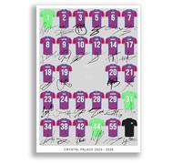 Mounted Gifts Trading Crystal Palace Team Squad 2025-2026 Signed Poster Print Framed Picture Photo Autograph Gift 25/26 Marc Guehi Adam Wharton Mateta Sarr (A4 Squad Poster)