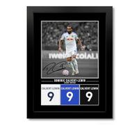 Mounted Gifts Trading Dominic Calvert-Lewin Leeds United Signed A4 Poster Photo Print Framed Autograph Gift Football England (Black A4 Framed)