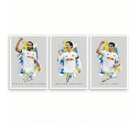 Mounted Gifts Trading Dominic Calvert-Lewin Leeds United Signed A4 Poster Photo Print Framed Autograph Gift Football England ((A4 Unframed) Calvert Lewin Aaronson James)