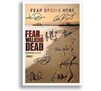 Mounted Gifts Trading Fear The Walking Dead Cast Signed Autograph Signature A4 Poster Photo Print Photograph Artwork Wall Art Picture TV Show Series Season DVD Boxset Gift (Fear A4 Poster Only)