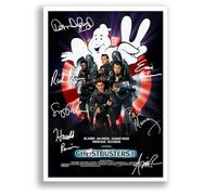 Mounted Gifts Trading Ghostbusters All Movie Film Posters Cast Signed A4 Poster Photo Print Framed Autograph Gift Bill Murray, Dan Aykroyd, Sigourney Weaver (Ghostbusters 2 A4 poster Only)