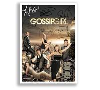 Mounted Gifts Trading Gossip Girl Cast Signed A4 Poster Photo Print Framed Autograph Gift TV Show Blake Lively Leighton Meester (A3 Poster Only)
