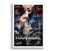 Mounted Gifts Trading Hannibal Full Cast Signed Autograph Signature A4 Poster Photo Print Photograph Artwork Wall Art Picture TV Show Series Season DVD Boxset Present (A4 Poster only)
