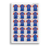 Mounted Gifts Trading India Cricket World Cup Winners T20 team squad 2024 signed poster print framed picture photo autograph gift Virat Kohli (A4 poster only)