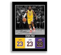 Mounted Gifts Trading LeBron James LA Los Angeles Lakers Signed A4 Poster Photo Print Framed Autograph Gift Basketball NBA Legend (Black A3 Poster Only)