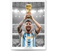 Mounted Gifts Trading Lionel Messi Inter Miami Signed Photo Poster A4/A3 Print Picture Display Framed Autograph Gift Argentina Barcelona PSG (A4 Print (Unframed) Messi World Cup Winner 2022)