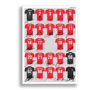 Mounted Gifts Trading Liverpool team squad 2024-2025 Signed poster print framed picture photo autograph gift 24/25 Mo Salah Alexander-Arnold Van Dijk Jota (A3 poster only)