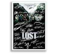 Mounted Gifts Trading Lost Cast Signed A4 Poster Photo Print Framed Autograph Gift TV Show Matthew Fox Evangeline Lilly Josh Holloway (A3 Poster Only)