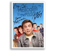 Mounted Gifts Trading Malcolm in the Middle Cast Signed A4 Poster Photo Print Framed Autograph Gift TV Show Frankie Muniz Bryan Cranston (A3 Poster Only)