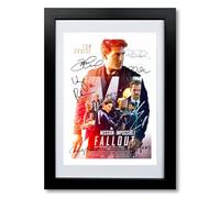 Mounted Gifts Trading Mission Impossible - Fallout Movie Cast Signed A4 Poster Photo Print Framed Autograph Gift 2018 Film Tom Cruise Henry Cavill (A4 Poster Only)