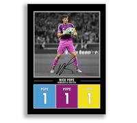 Mounted Gifts Trading Nick Pope Newcastle United Signed A4 Poster Photo Print Framed Autograph Gift Football England Goalkeeper (Black A4 Poster Only)