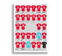 Mounted Gifts Trading Nottingham Forest team squad 2024-2025 Signed poster print framed picture photo autograph gift 24/25 Gibbs-White Yates (A4 poster only)