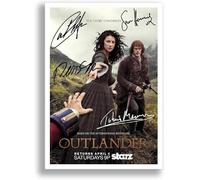 Mounted Gifts Trading Outlander Cast Signed Autograph A4 Poster Photo Print Photograph Artwork Wall Art Picture TV Show Series Season Framed DVD Boxset Gift (A3 POSTER ONLY)