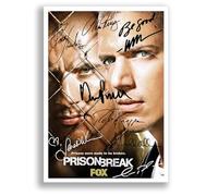 Mounted Gifts Trading Prison Break Cast Signed A4 Poster Photo Print Framed Autograph Gift TV Show Wentworth Miller Dominic Purcell (Prison Break2 A3 Poster Only)