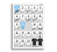 Mounted Gifts Trading Real Madrid team squad 2024-2025 Signed poster print framed picture photo autograph gift 24/25 Kylian Mbappe Endrick Vinicius Jr Bellingham (A3 poster only)