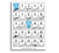 Mounted Gifts Trading Real Madrid Team Squad 2025-2026 Signed Poster Print Framed Picture Photo Autograph Gift 25/26 Mbappe Bellingham Vinicius Jr Endrick (A3 Poster Only)