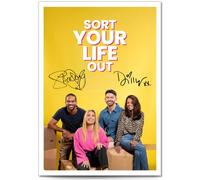 Mounted Gifts Trading Sort Your Life Out Cast Signed TV Show Poster A4/A3 Print Picture Display Framed Wall Art Gift Stacey Solomon Autograph