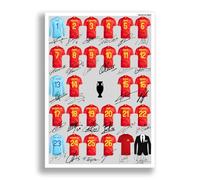Mounted Gifts Trading Spain Team Squad Euro 2024 Winners Champions Signed Poster Print Framed Picture Photo Autograph Gift Espana Lamine Yamal Williams (A4 poster only)