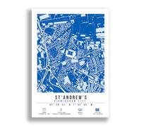 Mounted Gifts Trading St Andrew’s Stadium Map Minimalist A4/A3 Poster Photo Print Framed Gift Birmingham City (A4 Poster Only)