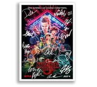 Mounted Gifts Trading Strange Hawkins Thing Cast Signed Autograph A4 Poster Photo Print Photograph Artwork Wall Art Picture TV Show Series Season Gift (Season3, A3 Poster Only)