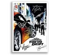 Mounted Gifts Trading Street Racing Movie TV Cast Signed A4 Poster Photo Print Framed Autograph Gift Movie Vin Diesel, Paul Walker, Dwayne Johnson, Jason Statham (Tokyo Drift A4 Poster Only)