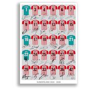 Mounted Gifts Trading Sunderland Team Squad 2025-2026 Signed Poster Print Framed Picture Photo Autograph Gift 25/26 Granit Xhaka Isidor Mayenda Ballard (A4 Squad Poster)