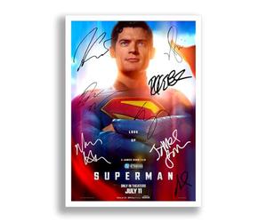 Mounted Gifts Trading Superman Movie Cast Signed A4 Poster Photo Print Framed Autograph Gift 2025 Film David Corenswet, Rachel Brosnahan (A3 Poster Only)