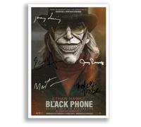 Mounted Gifts Trading The Black Phone Cast Signed A4 Poster Photo Print Framed Autograph Gift Movie Ethan Hawke Mason Thames (Black Phone 1, A4 Poster Only)