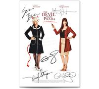 Mounted Gifts Trading The Devil Wears Prada 2 Cast Signed A4/A3 Poster Photo Print Framed Autograph Gift Movie Fashion Film Meryl Streep Anne Hathaway Emily Blunt (A4 Print (Unframed))
