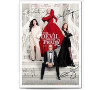 Mounted Gifts Trading The Devil Wears Prada 2 Cast Signed A4/A3 Poster Photo Print Framed Autograph Gift Movie Fashion Film Meryl Streep Anne Hathaway Emily Blunt (Prada 2, A4 Print (Unframed))