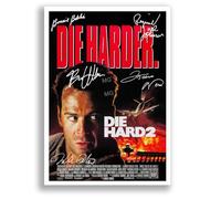 Mounted Gifts Trading The Die Hard Trilogy All Movie Film Posters Cast Signed A4 Poster Photo Print Framed Autograph Gift Bruce Willis Die Hard (Die Hard 2: Die Harder A3 Poster Only)