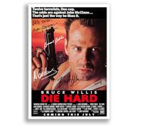 Mounted Gifts Trading The Die Hard Trilogy All Movie Film Posters Cast Signed A4 Poster Photo Print Framed Autograph Gift Bruce Willis Die Hard (Die Hard A3 Poster Only)