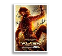 Mounted Gifts Trading The Flash Cast Signed Autograph Signature Autographed A4 Poster Photo Print Photograph Artwork Wall Art Picture TV Show Series Season DVD Boxset Gift (A4 Poster Only)