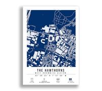 Mounted Gifts Trading The Hawthorns Stadium Map Minimalist A4/A3 Poster Photo Print Framed Gift West Bromwich Albion (A4 Poster Only)