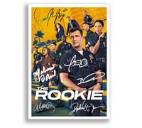 Mounted Gifts Trading The Rookie Cast Signed A4/A3 Poster Photo Print Framed Autograph Gift TV Show Nathan Fillion Alyssa Diaz (A4 Poster Only)